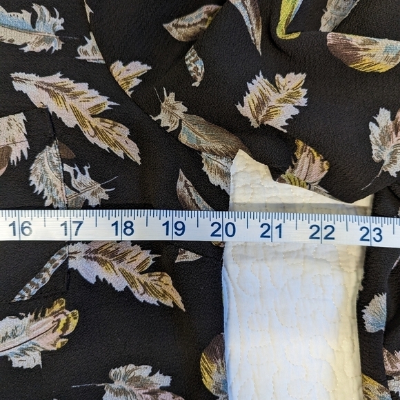 NOIR Black Blouse with Feathers L - Picture 12 of 12